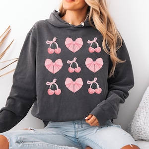 Pink Cherry Coquette PNG |  Love You Cherry Much PNG | Pink Valentine Coquette PNG | Valentine png | Coquette Aesthetic | Preppy Sublimation