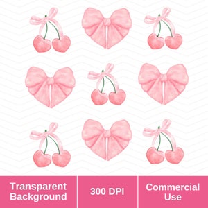 Pink Cherry Coquette PNG |  Love You Cherry Much PNG | Pink Valentine Coquette PNG | Valentine png | Coquette Aesthetic | Preppy Sublimation