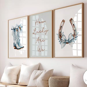 Quelle chance avons-nous | Quelle chance avons-nous d&#39;imprimer | Impression de cow-girl côtière | Décoration de cow-girl côtière | Art mural cow-girl côtière | Déco chambre coquette