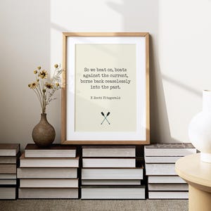 The Great Gatsby - F Scott Fitzgerald : Printable wall art, book quote art, gifts for readers, inspirational art, home decor, wall decor