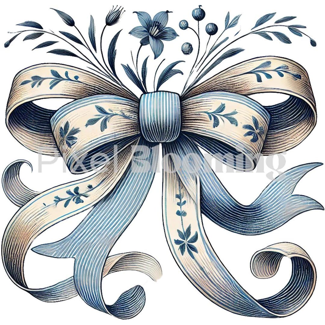 Preppy Toile Png | Coquette Toile Png | Toile Bow Png | Toile De Jouy ...