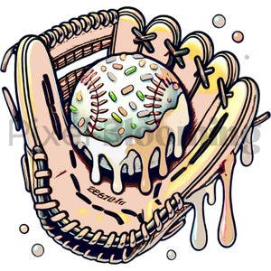 Icecream Drip PNG | Vanilla baseball | Baseball Ice Cream | Ice cream drip | Baseball drip | Baseball lifestyle | Ice cream sprinkle