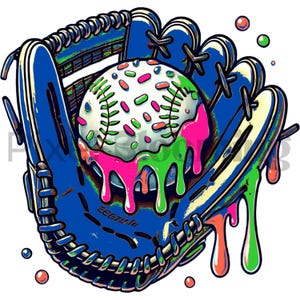 Icecream Drip PNG | Neon Baseball png | Baseball Ice Cream | Ice cream drip | Baseball drip | Baseball lifestyle | Ice cream sprinkle