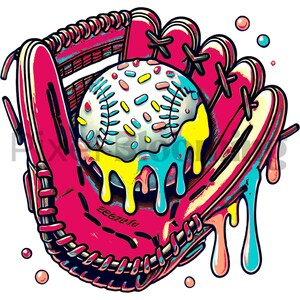 Icecream Drip PNG | Sunset Glow Baseball | Baseball Ice Cream | Ice cream drip | Baseball drip | Baseball lifestyle | Ice cream sprinkle