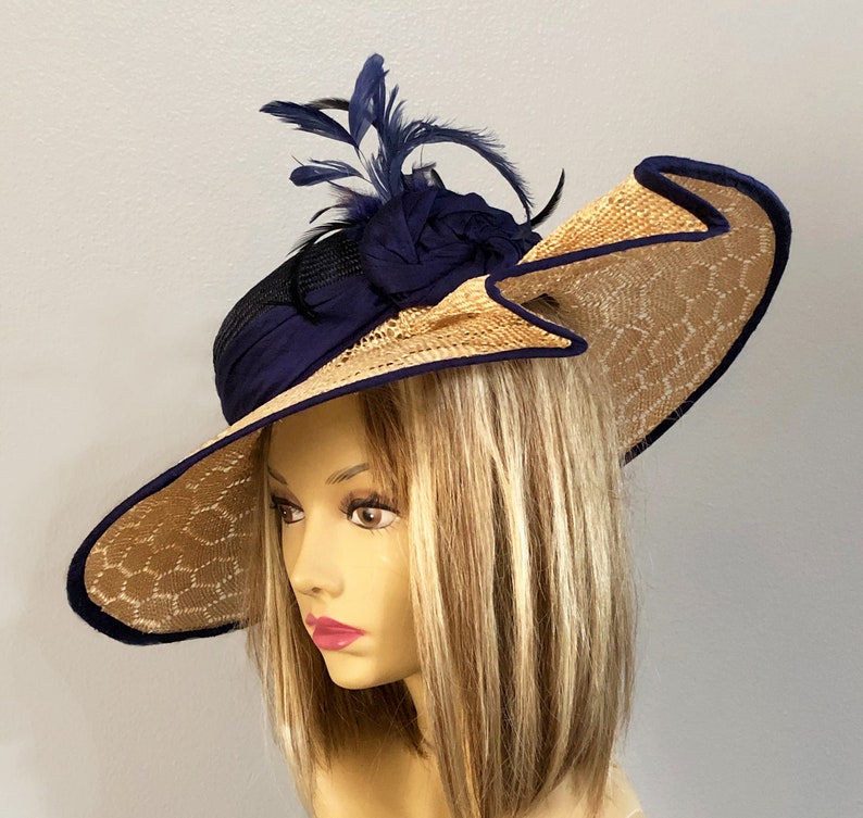 Marnie Kentucky Derby hat beautiful boater style straw Etsy