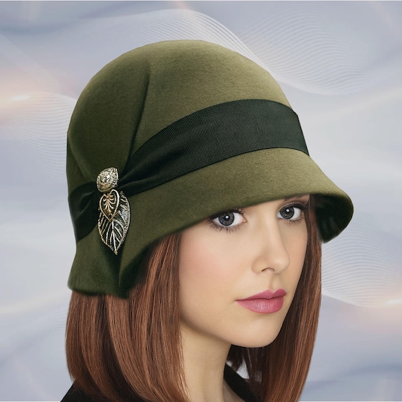 Amelia, Fur Felt Cloche Millinery Hat From the Downton Abbey  display picture 1