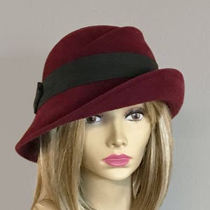 Dawn Fur Felt Hat Medium Brim Size Downton Abbey Style - Etsy