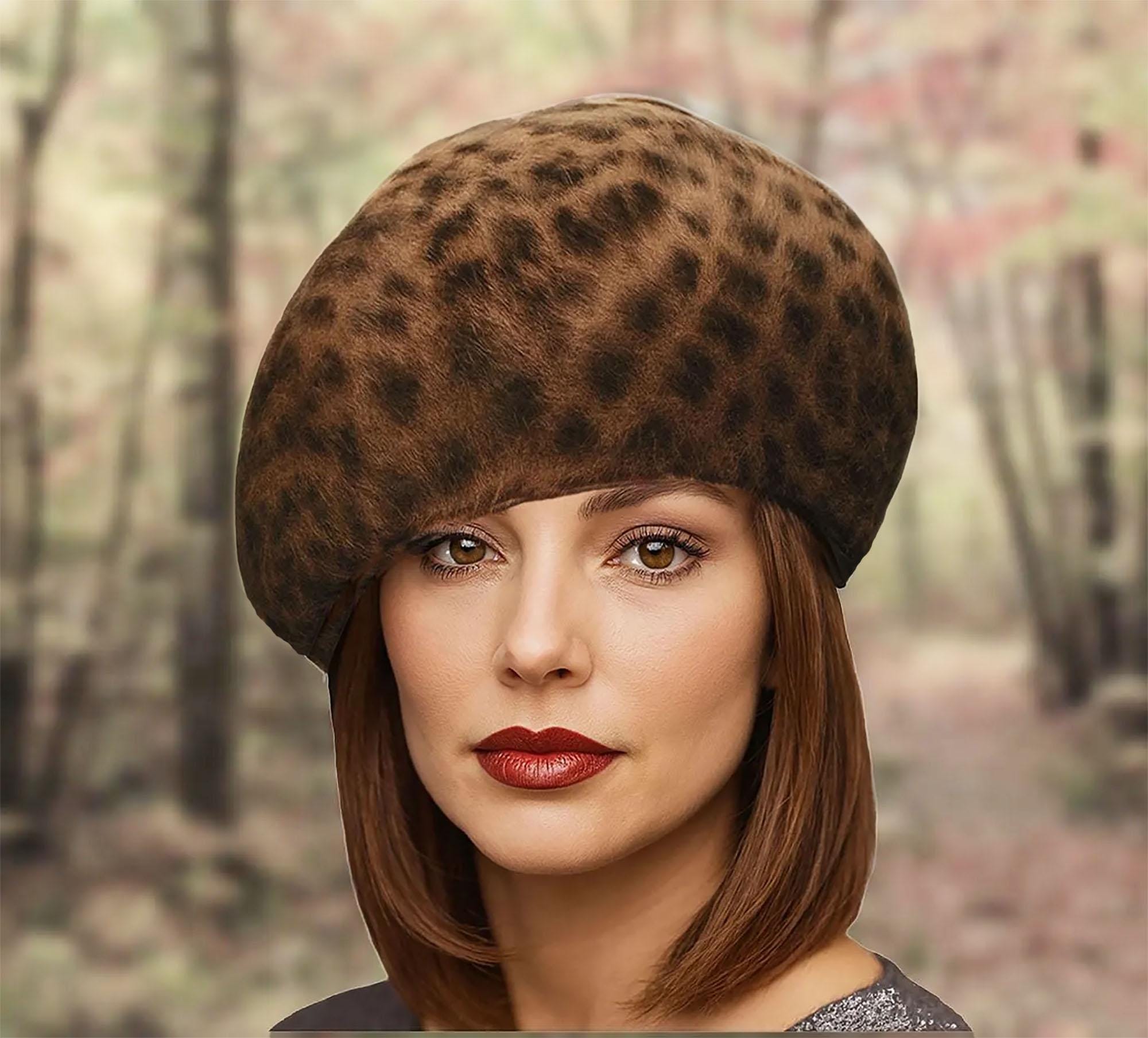 Leopard Beret Hat - Etsy