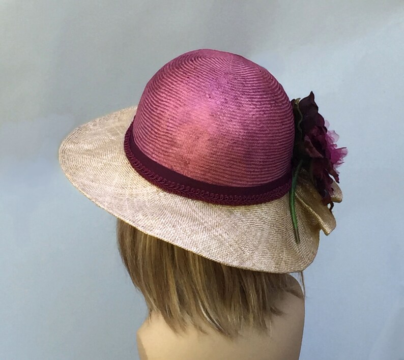 Kentucky Derby hat Claire beautiful straw hat with draped Etsy