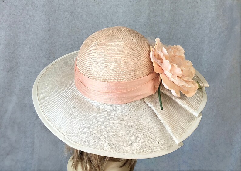 Kentucky Derby hat Claire beautiful straw hat with draped Etsy