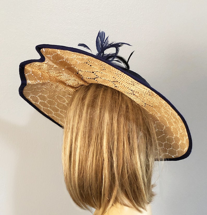 Marnie Kentucky Derby hat beautiful boater style straw Etsy
