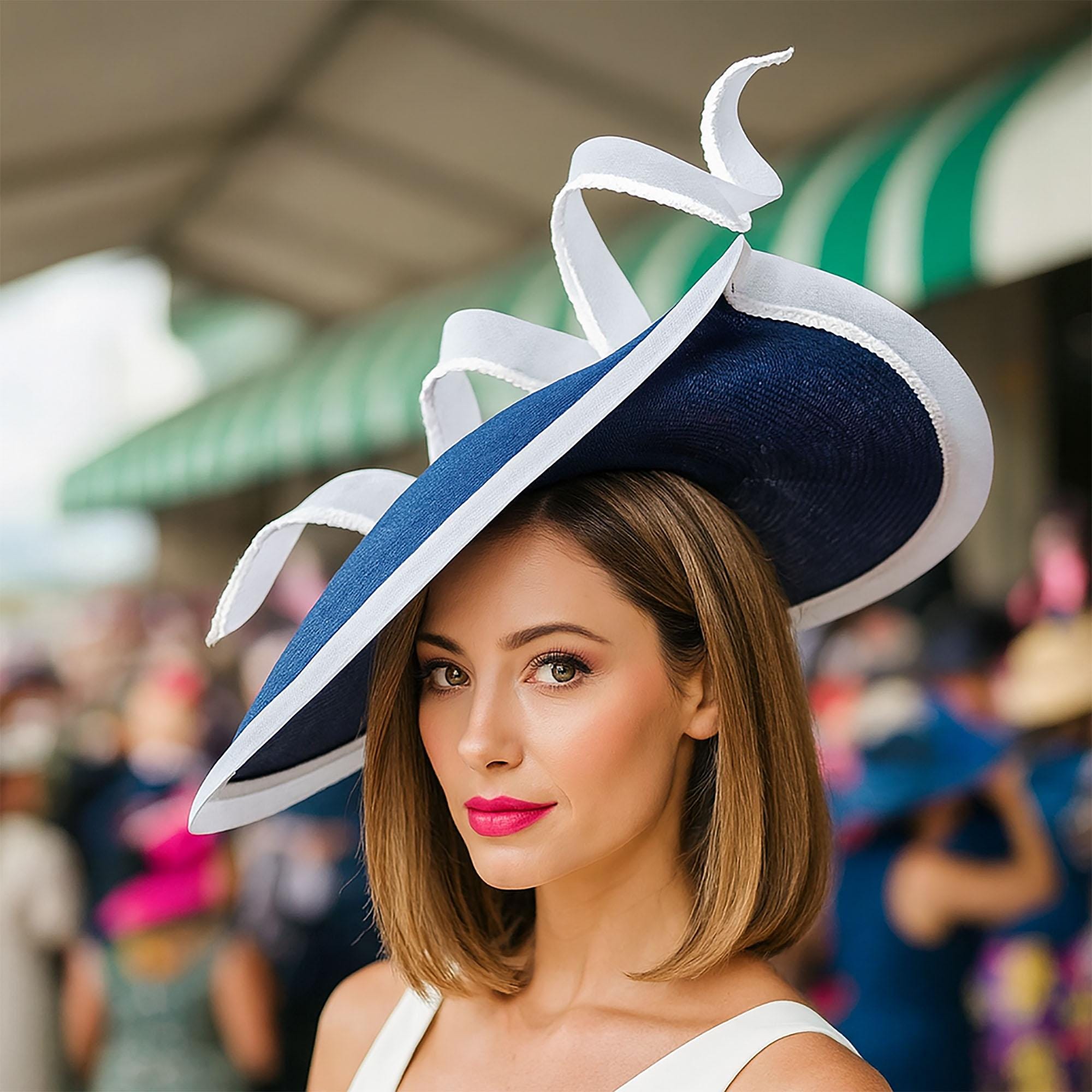 Handmade Parasisal Straw Hat With Crinoline Brim | Wedding 