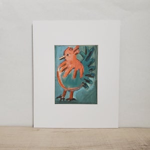 Original Chicken Painting Rooster drawing Farmhouse kitchen boutique farm