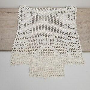 Vintage Doily Destash Lot Cotton Off White Set Of Two For Repurposing