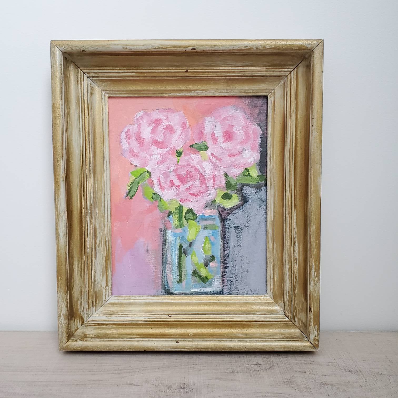 PINK PEONY FRAMED WALL ART