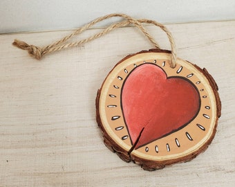 Broken Heart Ornament painted one of a kind lonely hearts club