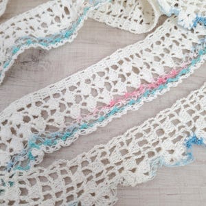 White Crochet Trim Print Two Piece - Lexus