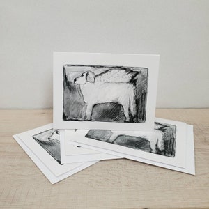 Great Pyrenees card Loss of dog Pet Sympathy notecard gift Angel Wings