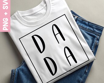 Diseño minimalista de papá Dada SVG: Archivo de camiseta del Día del Padre (Descarga digital)