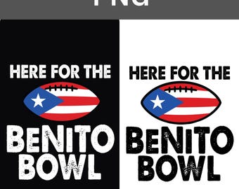 Aqui para o Benito Bowl Football PNG - Orgulho de Porto Rico (Download Digital)