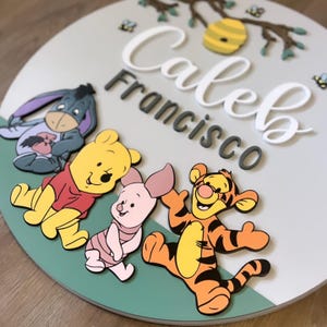 Personalized Winnie the Pooh Nursery Name Bedroom Sign