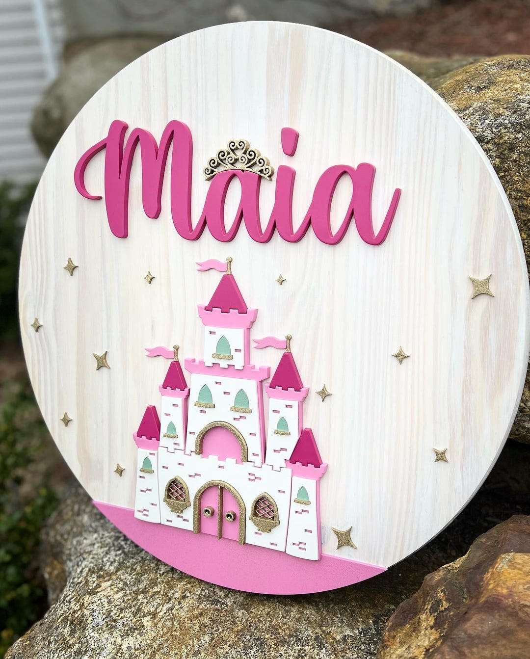 Personalized Princess Castle Nursery Name Bedroom Sign - Etsy
