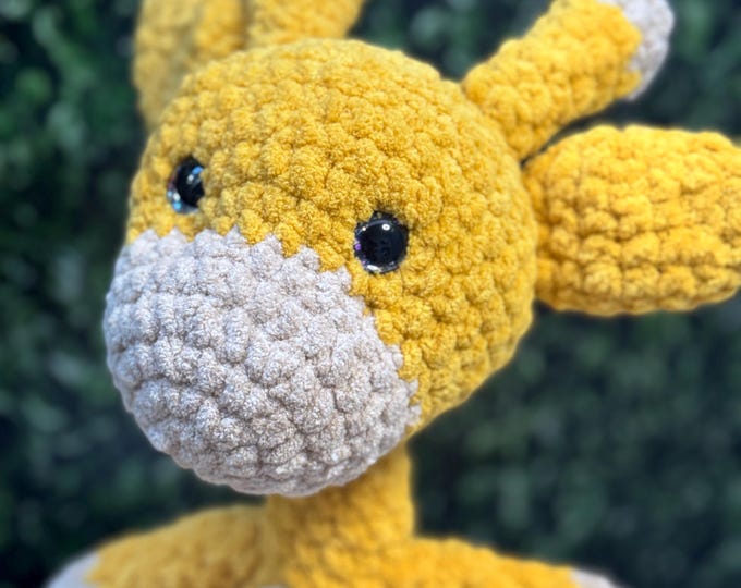Featured listing image: Stretch the Giraffe – Handmade Crochet Plush – Cuddle & Playtime Friendly