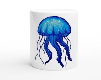 Jellyfish Ceramic Mug by Greta Siren