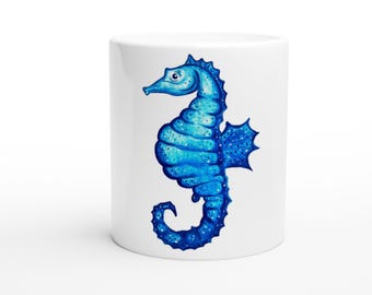 Sea Horse Ceramic Mug by Greta Siren