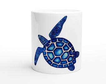 Sea Turtle Ceramic Mug by Greta Siren