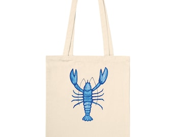 Blue Lobster Tote Bag by Greta Siren