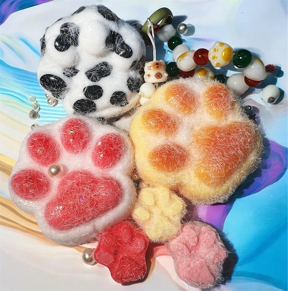Lot De 10 Squishies Pattes De Chat – Jouets Fidget En Silicone, Couleur Dégradée, 4 Cm, Anti-stress Pour Enfants Et Adultes