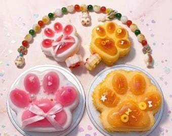 5 pezzi di palline di riso a forma di artiglio di gatto/Squishy Taba/Giocattolo antistress/Giocattolo sensoriale/Fatto a mano/Giocattolo da scrivania/Giocattolo antistress/Regalo carino