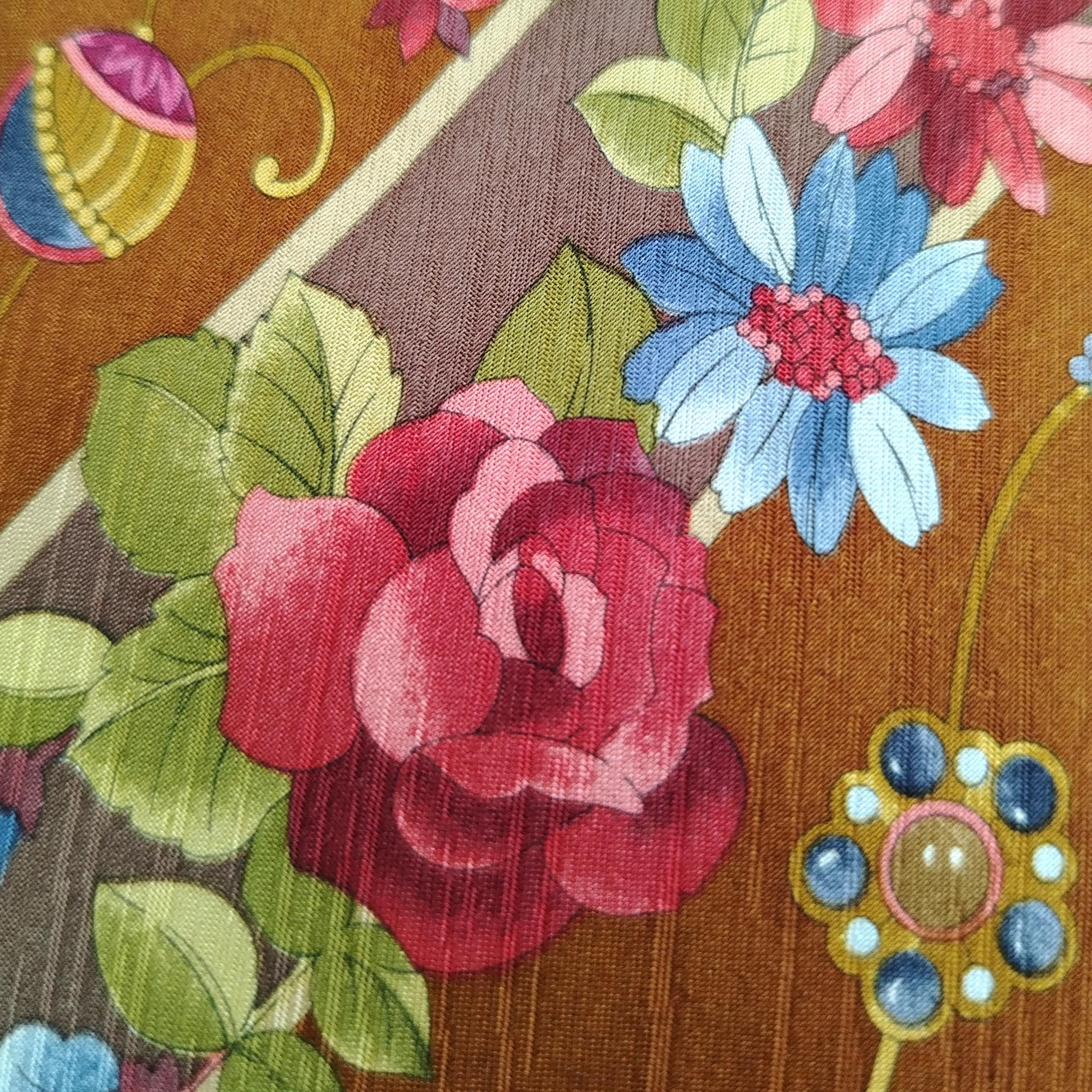 Foulard voile carré imprimé - Damart - Bordeaux - Femme - 0.00