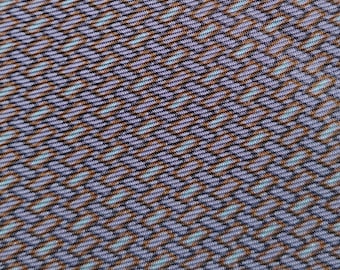 Corbata de seda Ermenegildo Zegna: Estampado de celosía azul, hecha en Italia