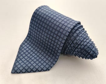 Corbata de seda tejida EZ de Ermenegildo Zegna con estampado geométrico, corbata italiana de lujo para hombre