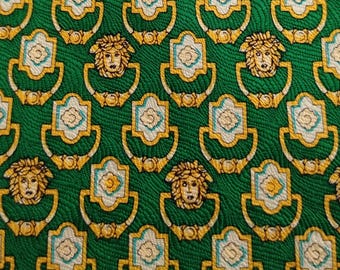 Corbata de seda vintage de Gianni Versace con el logotipo de Medusa, hecha en Italia
