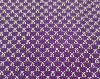 Corbata auténtica de seda tejida Leonard Paris Homme, estampado integral del logotipo, corbata de lujo morada para hombre