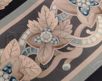 Corbata de seda vintage Leonard Paris: estampado floral, hecha en Italia