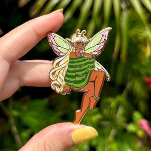 Fairy Enamel Pin Dark Skin