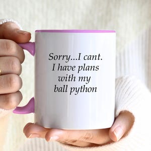Ball Python Kaffeetasse, lustiges Ball Python Mutter Geschenk, Ball Python Liebhaber Geschenk, Schlange Besitzer Herp Enthusiast Geburtstagsgeschenk, einzigartige Geschenkidee Bild 6