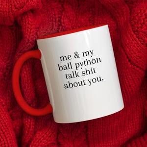 Ball Python Coffee Mug, Funny Ball Python Lover Gift, Unique Reptile Owner Present, Ball Python Mom Birthday Gift, Exotic Pet Owner Mug Idea image 5