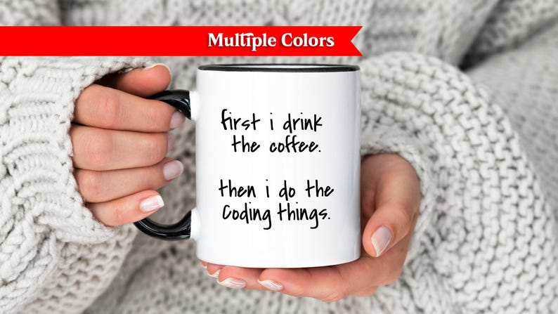 Coding Coffee Mug, Funny Coding Gift, Coding Lover Present, Programmer Mug, Developer Gift, Birthday Present for Coder, Unique Gift Idea image 1