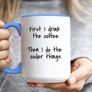 Codeerkoffiemok, grappig codeercadeau, aanwezige programmeur, cadeau-idee softwareontwikkelaar, mok IT-coder, verjaardagscadeau techneut, verjaardagscadeau afbeelding 4