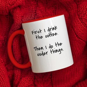 Codeerkoffiemok, grappig codeercadeau, aanwezige programmeur, cadeau-idee softwareontwikkelaar, mok IT-coder, verjaardagscadeau techneut, verjaardagscadeau afbeelding 5