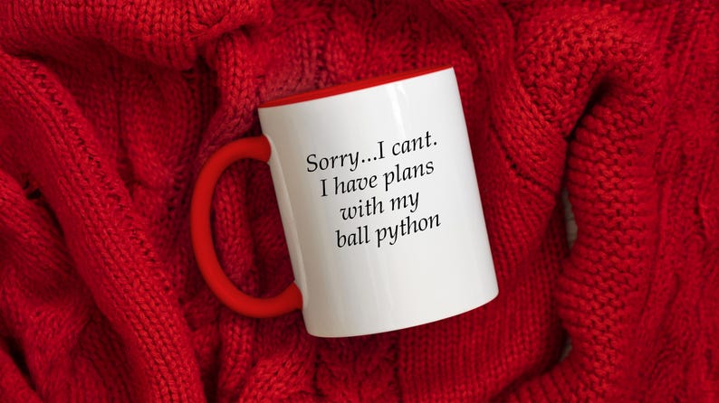 Ball Python Kaffeetasse, lustiges Ball Python Mutter Geschenk, Ball Python Liebhaber Geschenk, Schlange Besitzer Herp Enthusiast Geburtstagsgeschenk, einzigartige Geschenkidee Bild 5