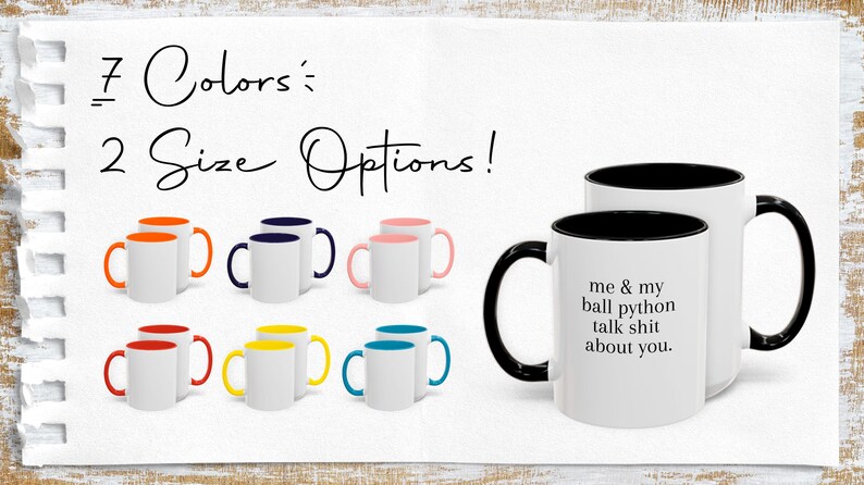 Ball Python Coffee Mug, Funny Ball Python Lover Gift, Unique Reptile Owner Present, Ball Python Mom Birthday Gift, Exotic Pet Owner Mug Idea image 2