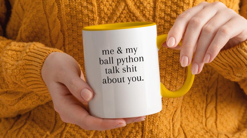 Ball Python Coffee Mug, Funny Ball Python Lover Gift, Unique Reptile Owner Present, Ball Python Mom Birthday Gift, Exotic Pet Owner Mug Idea image 8