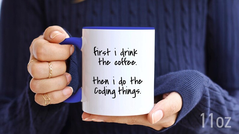 Coding Coffee Mug, Funny Coding Gift, Coding Lover Present, Programmer Mug, Developer Gift, Birthday Present for Coder, Unique Gift Idea image 2