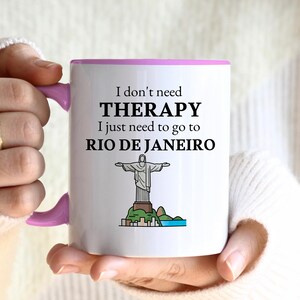 Taza de café de Río de Janeiro, recuerdo de Brasil, regalo para amantes de Ipanema, fanático de Copacabana, regalo único de Río de Janeiro, regalo de viaje a Río de Janeiro imagen 5